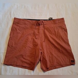 Billabong men's size 38 Hemp copper orange color shorts, 3 pockets, NWT